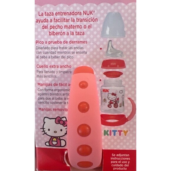 Hello Kitty NUK Learner Cup 6+ Months 5 oz Silicone Soft Spout Spill-Proof RARE - Picture 6 of 7